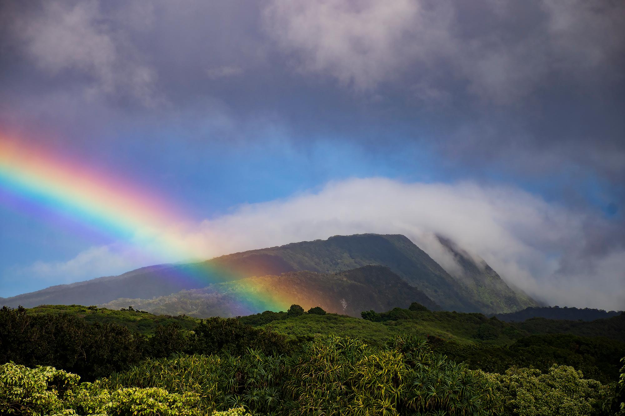 Rainbow over the Kīpahulu Valley in Haleakalā National Park